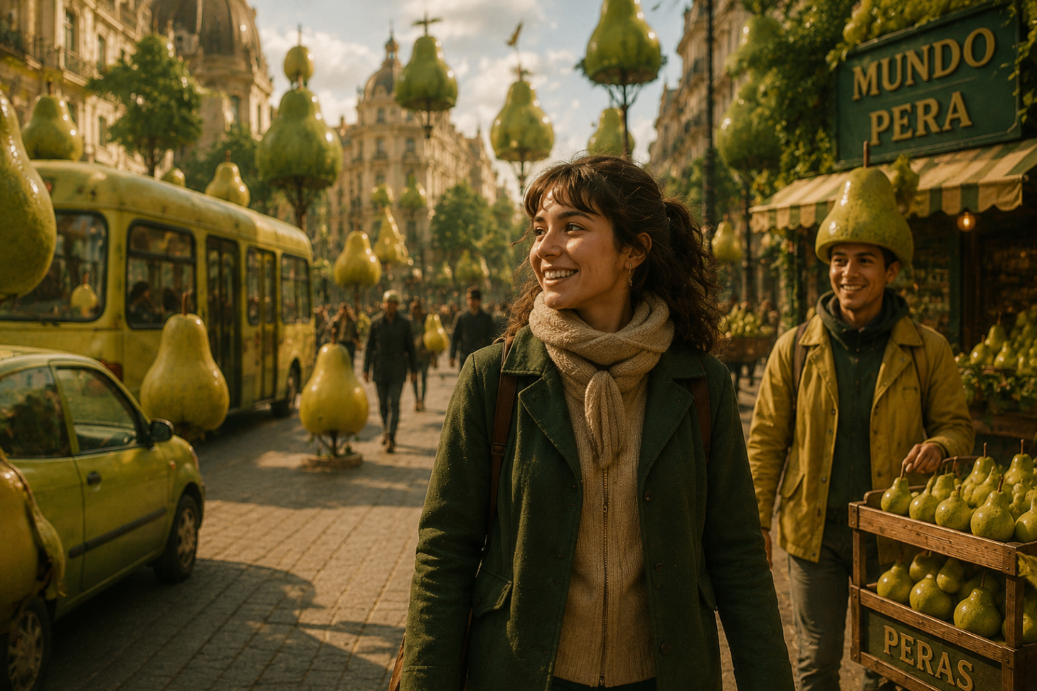 La protagonista pasea por el Mundo Pera con naturalidad.