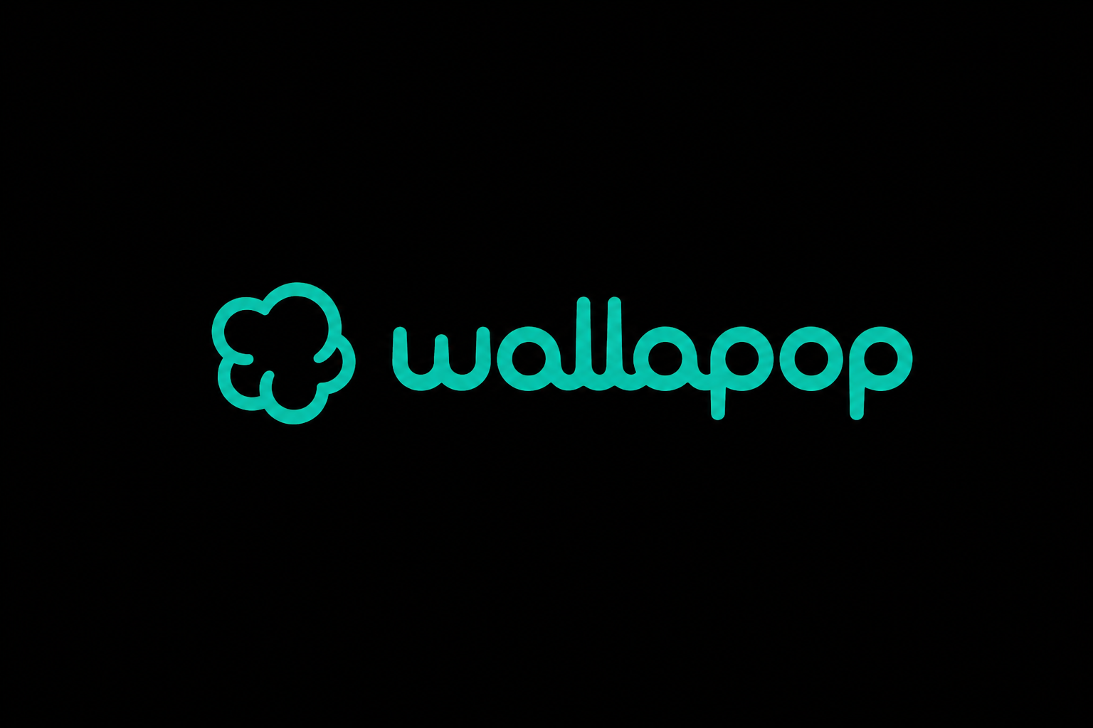 Logotipo de Wallapop sobre fondo negro.